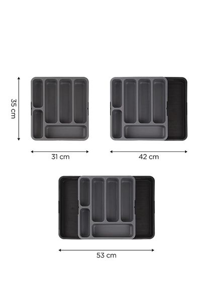 Leony Double-Sided Sliding Drawer Cutlery and Organizer
