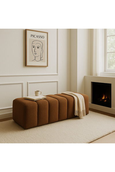 arge demo ringo puf uzun bench 120cm modern puf