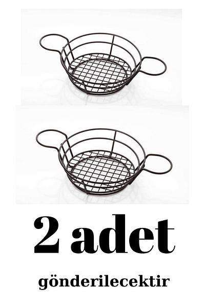 KENAN KAYA 2- Pcs Metal Large Size Round Sauce Bowl Metal Presentation Plate with Chamber