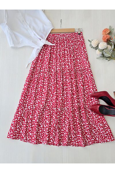 ENDAMIM Plus Size Viscosse Skirt