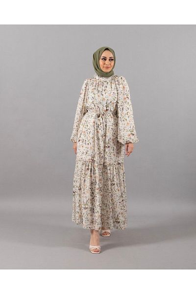 Stilife 4955 Style Collar Banded Emp. Dress
