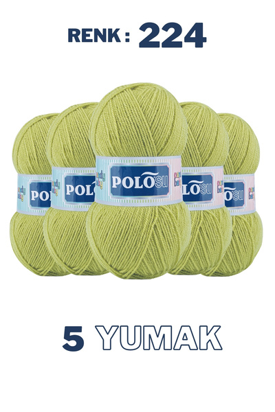 Polosu (5 Adet) Candy Baby %100 Premium Akrilik Bebek Örgü İpliği - 224 - Fıs...