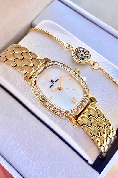 Daniel Klein yeni sezon kadın kol saati su gecirmez çelik gold bileklik