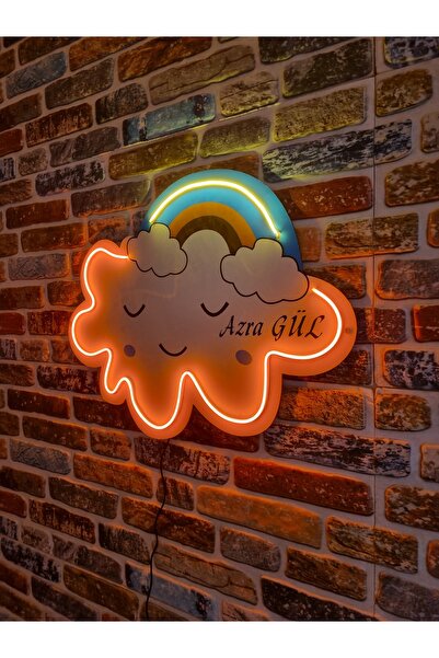 tnt art design BULUT ÇOCUK ODASI NEON GECE LAMBASI