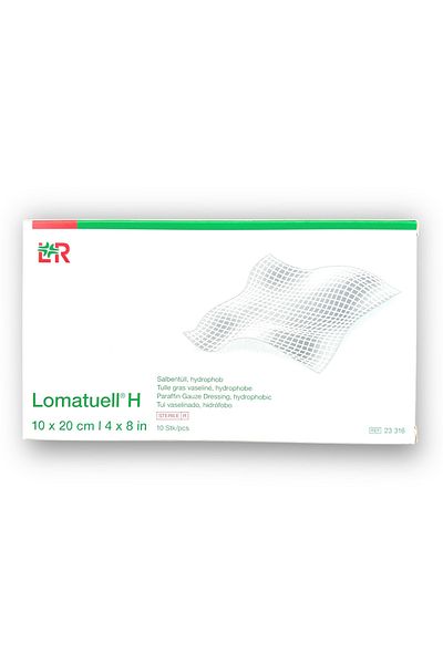 Lohmann & Rauscher Lomatuell H Paraffin Tulle Wound Cover 10 X 20 cm - Ref 23316 - 3 Pcs