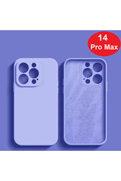 Balerion Apple iPhone 14 Pro Max Kılıf Kadife Lansman Soft Yumuşak Liquid Sil...