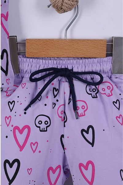 EXTRAÇARŞI Kuromi Printed Girl's Shorts Suit 3/6 Years Old