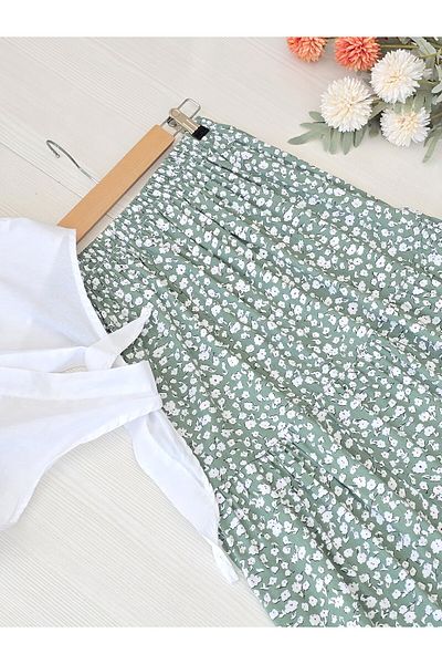 ENDAMIM Plus Size Viscosse Skirt