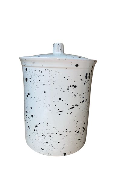 RED SERAMİK Red Ceramic Dara Collection Single Trash Can with Dalmatian Pattern