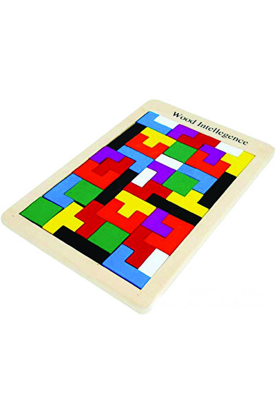 TİME لعبة ألغاز خشبية للدماغ، ٤٠ قطعة مكعبات بناء ملونة | لعبة تعليمية للأطفا...