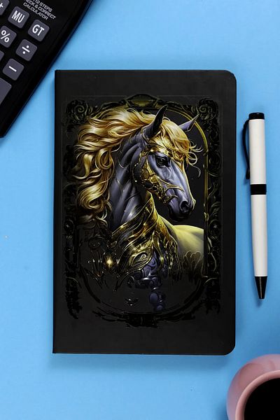 inkglo Caiet cu dungi Lakat Horse Figured 96 coli 13x21 Agenda zilnică Notă Birou școlar