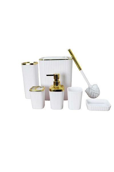 ALSAIF KITCHEN Elegant 7-piece bathroom set, high quality and elegant design, white color