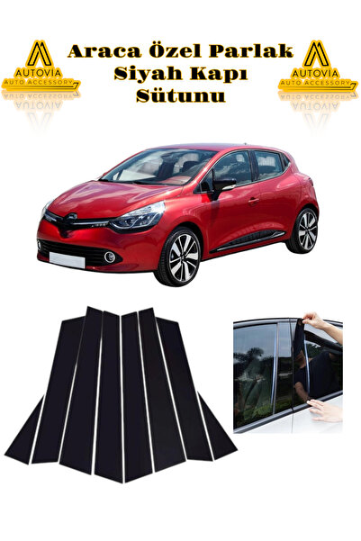 Autovia Renault Clio 4 Araca Özel Arka Kelebek Cam Olan Model Için Parlak Siy...