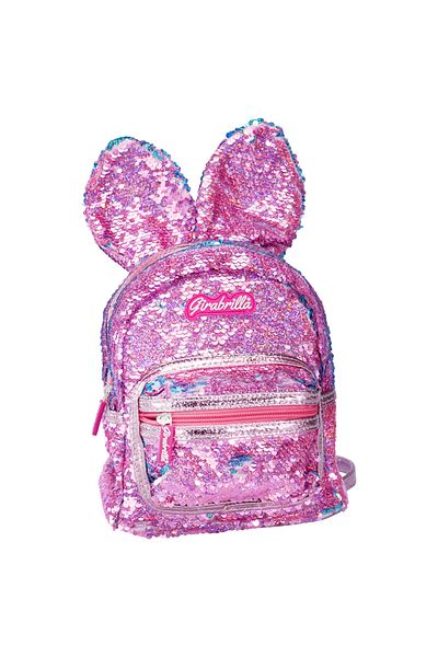Girabrilla Rabbit Motifs Sequined Children's Backpack
