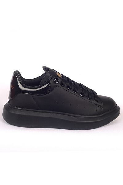 WALKWAY Pantofi casual pentru bărbați, cu șireturi, cu talpă înaltă, negru, 150 M Damacus