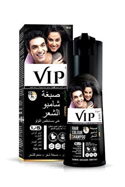 Vip شامبو تلوين الشعر 5 في 1 أسود