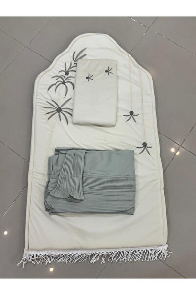 Gerenic Embroidered padded sponge prayer rug with a prayer sheet, excellent cool material