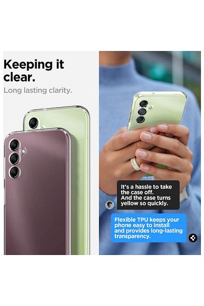 Spigen Carcasa Spigen Liquid Crystal compatibila cu Samsung Galaxy A14 5G Crystal Clear