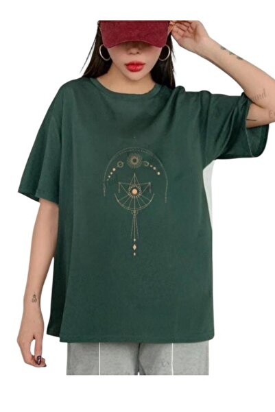 KOZİA OUTDOORS Tricou basic unisex supradimensionat cu imprimeu malkoçbey terazi