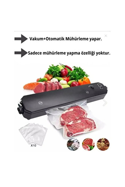 24 Grup Vakum Sealer Ev Tipi Tırtıklı Vakum Makinesi Poşeti 25 X 35 Ölçülerid...