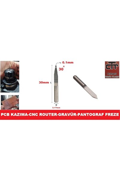 CEKSAN Pcb Kazıma Ucu Router Cnc Freze- Gravür Cnc Pantoğraf Uç Pcb Gravür Uç...