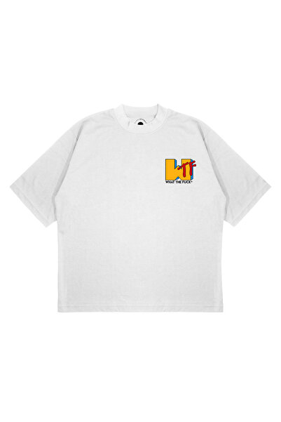 PURE EFFECT Unisex MTV WTF LOGO Štampano Kutijasti kroj, debela tkanina (240g...