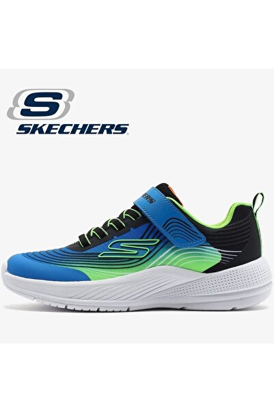 SKECHERS Microspec Advance 403926L Ortopedik Çocuk Spor Ayakkabı MAVİ
