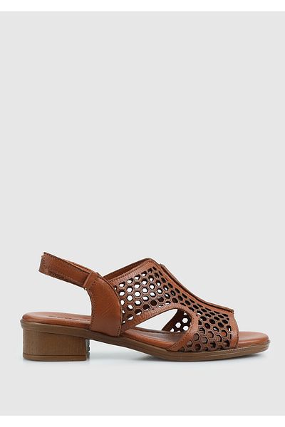 Eclipse Tan Leather Women's Flat Sandals