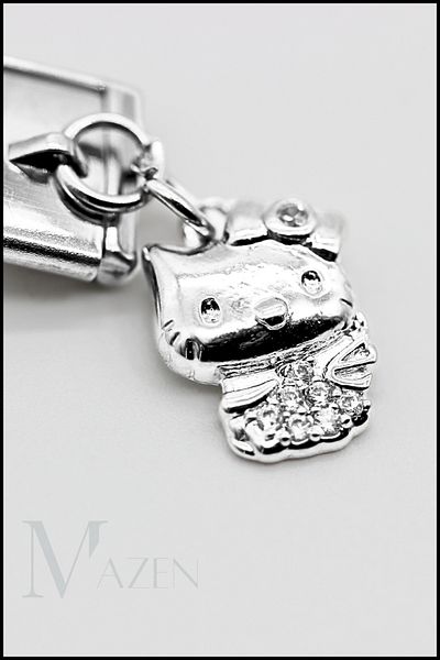MAZEN 1 Piece Kitty Hanging Italian Steel Bracelet Charm