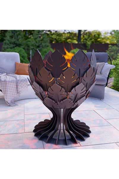 ARVALLI Yaprak Kadehi Ateş Çukuru Bahçeniz için Dekoratif Dayanıklı