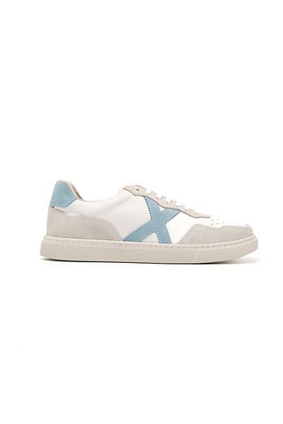 John May Tenis pentru femei / fete - piele albă albastru lapte - casual RC-25Y-006-M44 John May