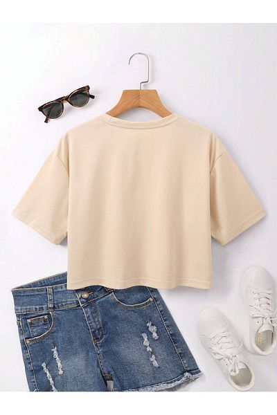VBSVİBES Tricou - Bej - Supradimensionat