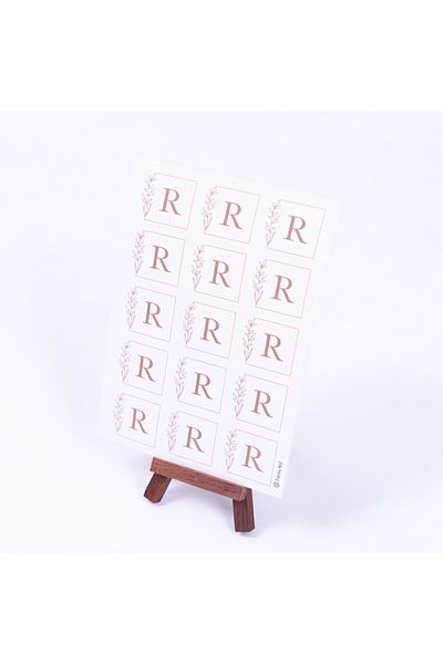 Sticksy Wedding, Wedding Alphabet Letter Set, Letter R, 3.5 cm 30 pieces