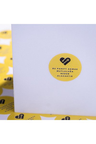 Sticksy Opening this package will cause happiness, written sticker set, 35 pieces
