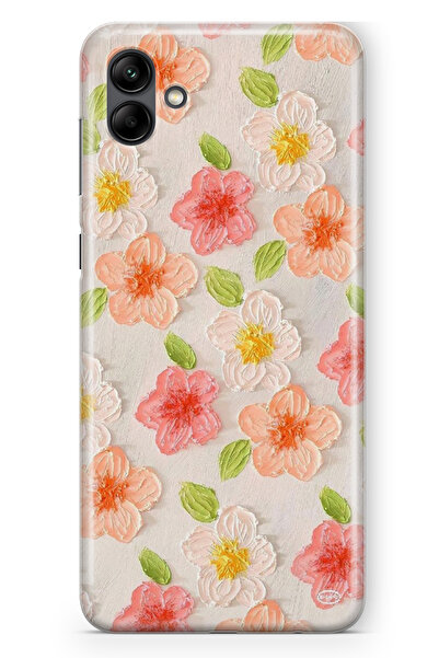 moonset Samsung Galaxy A05 Uyumlu Çiçek Tasarımlı Baskılı Şeffaf Telefon Kılıfı