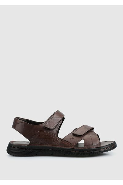 Eclipse Brown Leather Men's Comfort Sandals