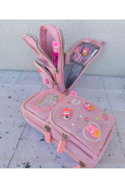 senacacollection Ευρεία θήκη για στυλό Mymelody με 3 φερμουάρ και 6 θήκες, 1 τεμάχιο