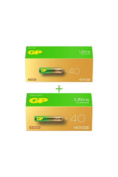 GP Batteries G-tech Ultra Alkalin Aa Kalem 40’lı Kutu Ve Aaa Ince 40’lı Kutu,...