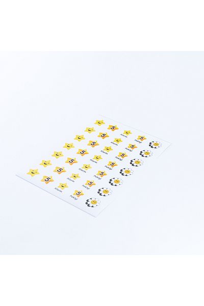 Sticksy Set of Shaped Stickers for Student Assessment, 35 Pcs