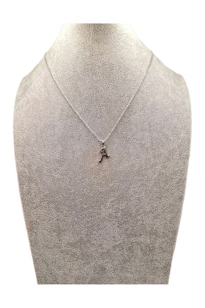 Han Ticarethane Silver Color Letter a Necklace
