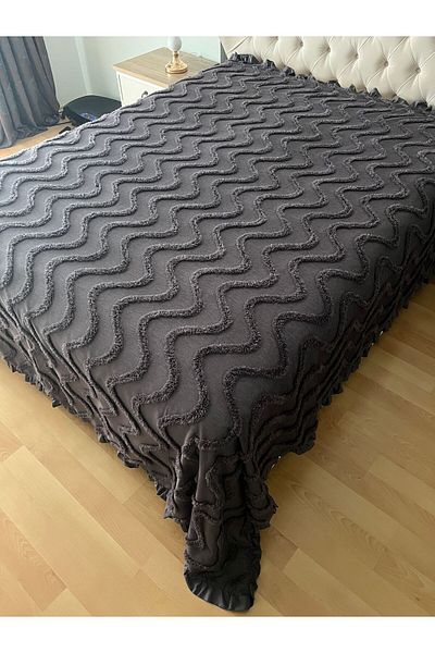 Zeren Home Cotton Bedspread - Double with 240 X 260 Bar Details