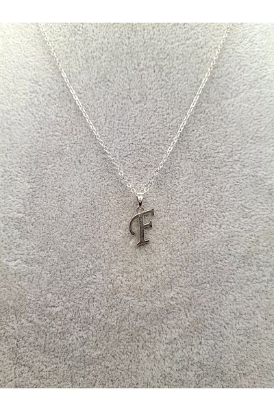 Han Ticarethane Silver Color Letter F Necklace