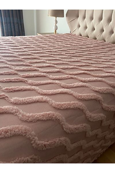 Zeren Home Cotton Bedspread - Double with 240 X 260 Bar Details