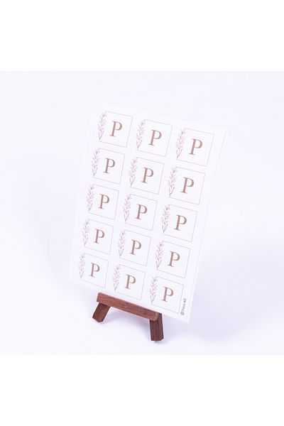 Sticksy Wedding, Wedding Alphabet Letter Set, Letter P, 3.5 cm 30 pieces