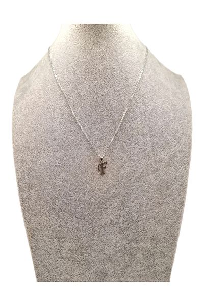 Han Ticarethane Silver Color Letter F Necklace