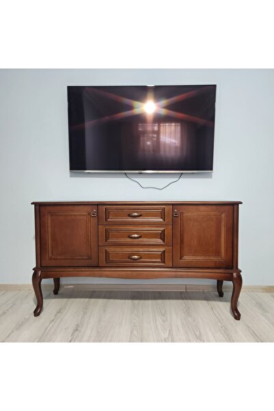Evim Hizmet Klasik Ceviz Dolaplı Konsol