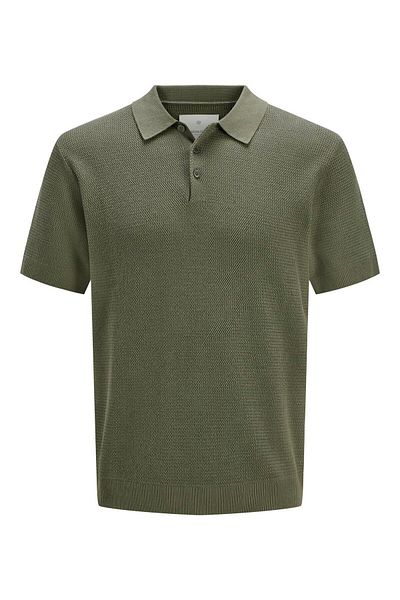 Jack & Jones Jprcccooper Knit Polo Ss Sn Tea Leaf