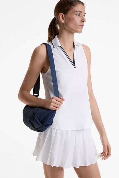 Oysho Sleeveless polo shirt with cotton