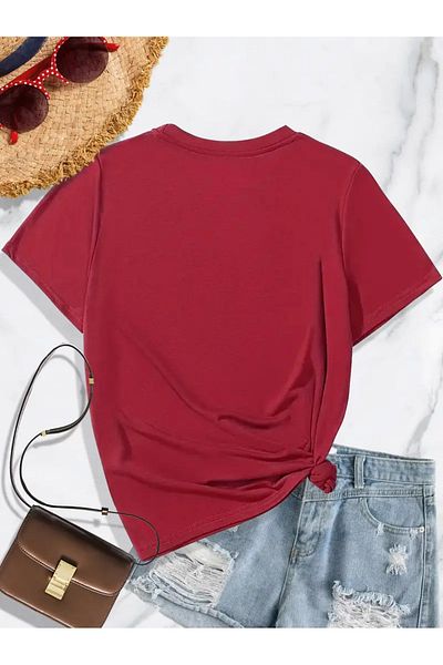 LEIVOR Leopard Pattern Printed Women's Cotton T-Shirt