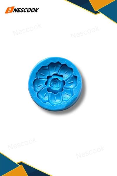 Neskuk قالب سيليكون دائري منقوش على شكل وردة لعجينة الحلوى والشوكولاتة / قالب الفوندان / قوالب السيليكون